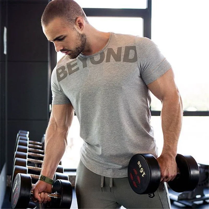 Gym Fitness MEN T-shirt Casual  Tee Top (12)