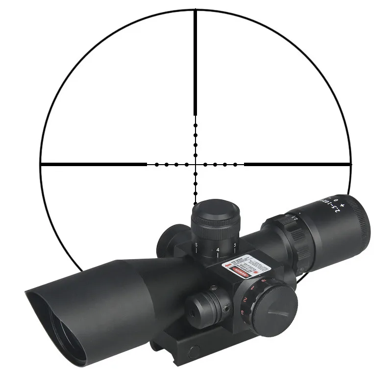 Caça Rifle Escopo Vermelho & Verde Iluminado Crosshair Sniper Gun Óptica Mira Riflescopes Eletro Ponto Vista 2.5-10x40e
