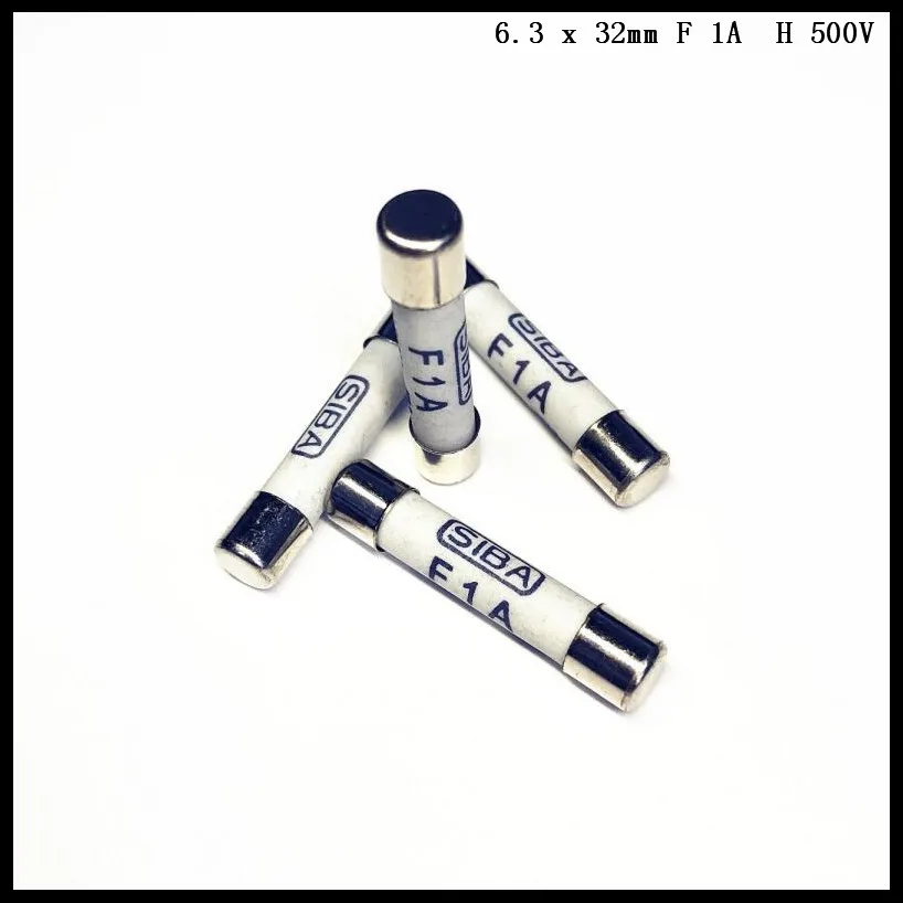 

5-15pcs/Lot SIBA 6.3 x 32mm F 1A H 500V Fast Acting Ultra Rapid Ceramic Fuses 7006563 , 189 020