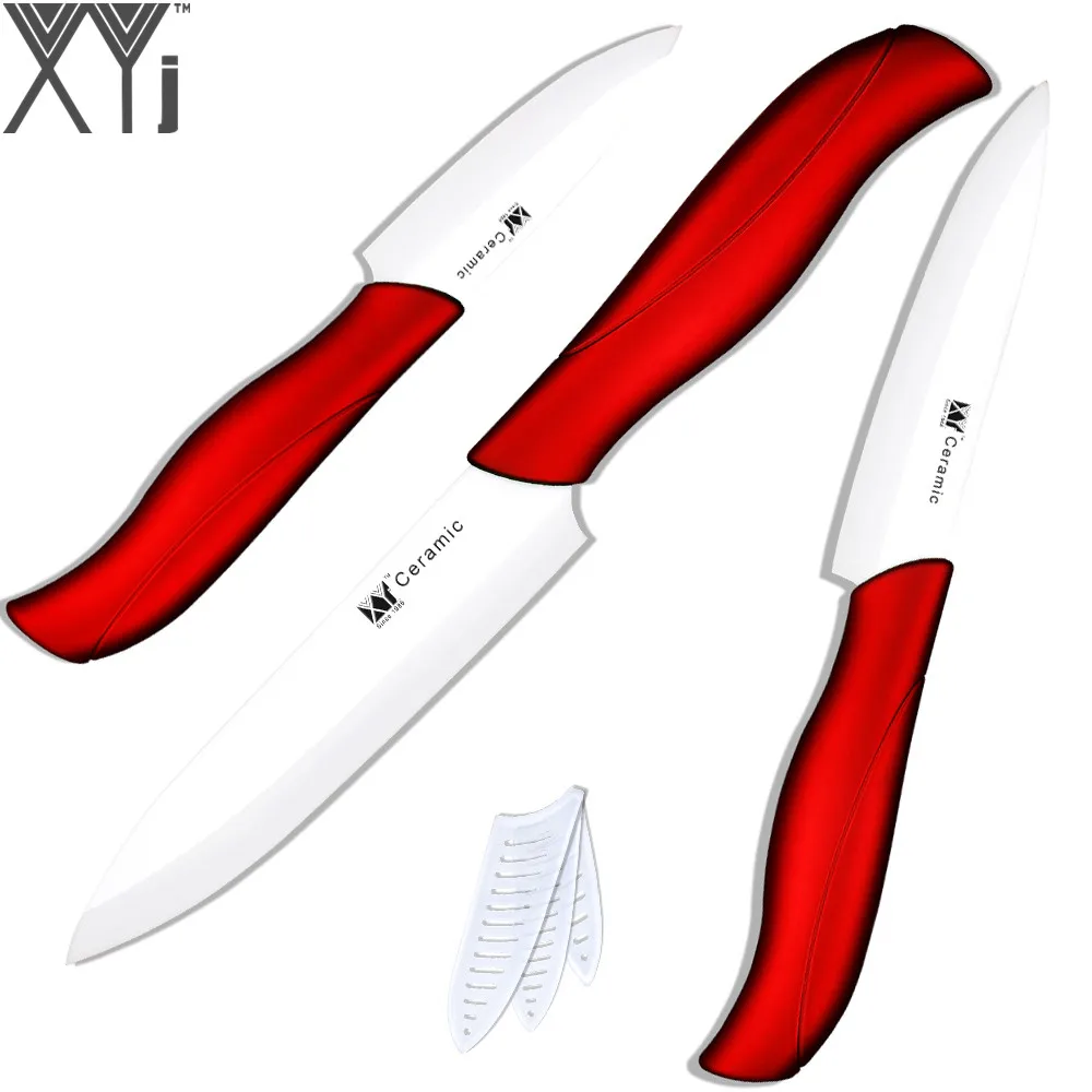 XYj Ceramic Cooking Knife 3 inch Paring 4 inch Utility 5 inch Slicing
