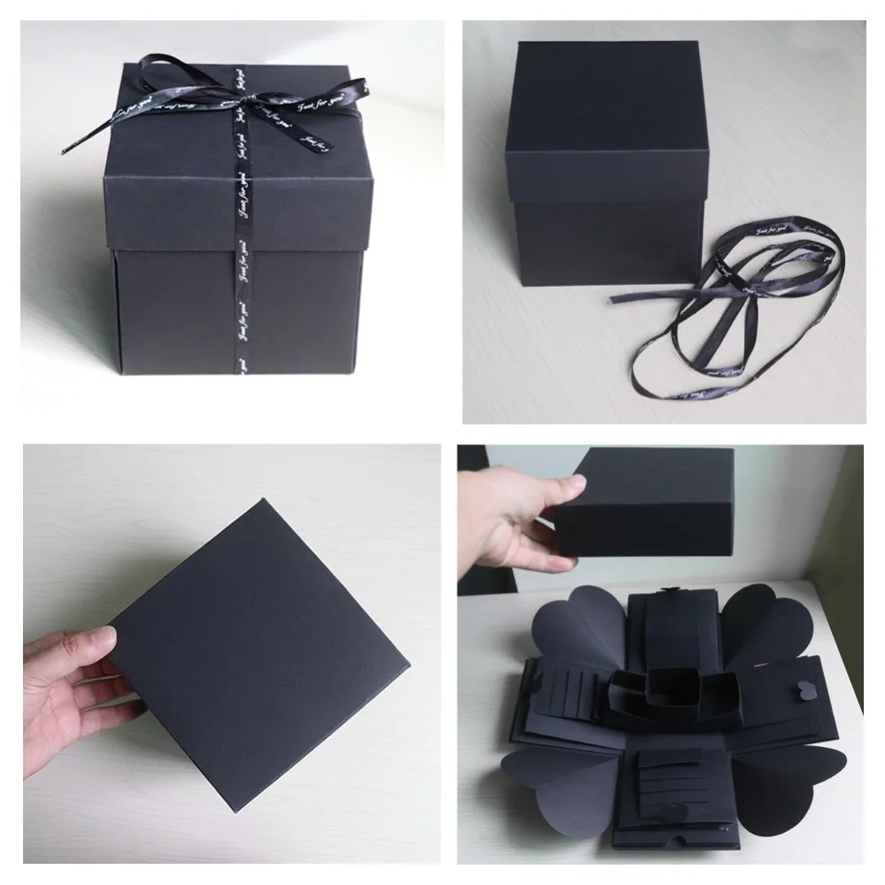 عالية الجودة DIY مفاجأة الحب انفجار مربع هدية انفجار ل الذكرى القصاصات DIY ألبوم صور هدية عيد ميلاد 15x15x15 سنتيمتر