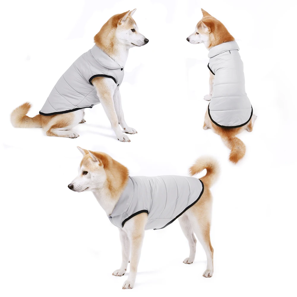 Зимняя одежда для собак, водонепроницаемый пуховик с капюшоном для собак, теплая одежда для домашних животных, одежда для больших собак