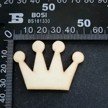 50 шт. пустое дерево корона мини деревянный шпон угол DIY ремесло украшение для скрапбукинга
