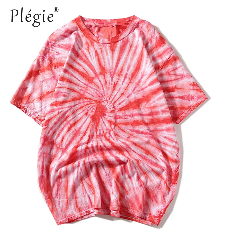 Мужская футболка Plegie Swirl Tie Dye, лето, круглый вырез, хип-хоп, футболки, футболки для мужчин, 5 цветов, Прямая поставка