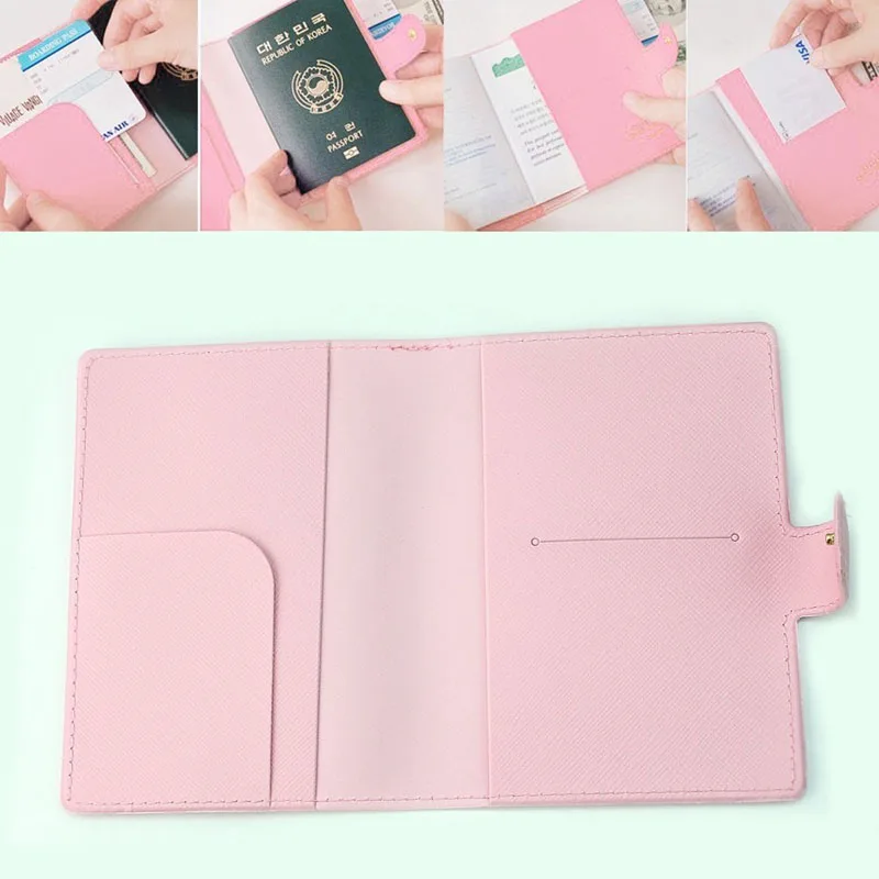 Card Case Case Bowknot E-Passport Buckles Holder Leather Cover Passport Case 