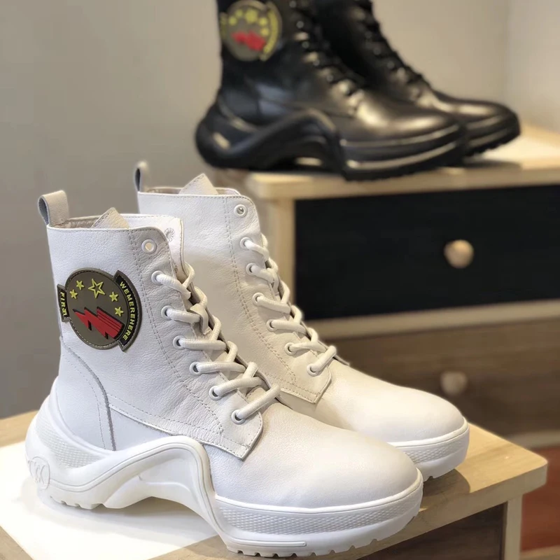 

Amazing Quality Fashion Sneakers Women Shoes Super High Quality Flats Platform Genuine Leather Wedges Boots Casual Shoes