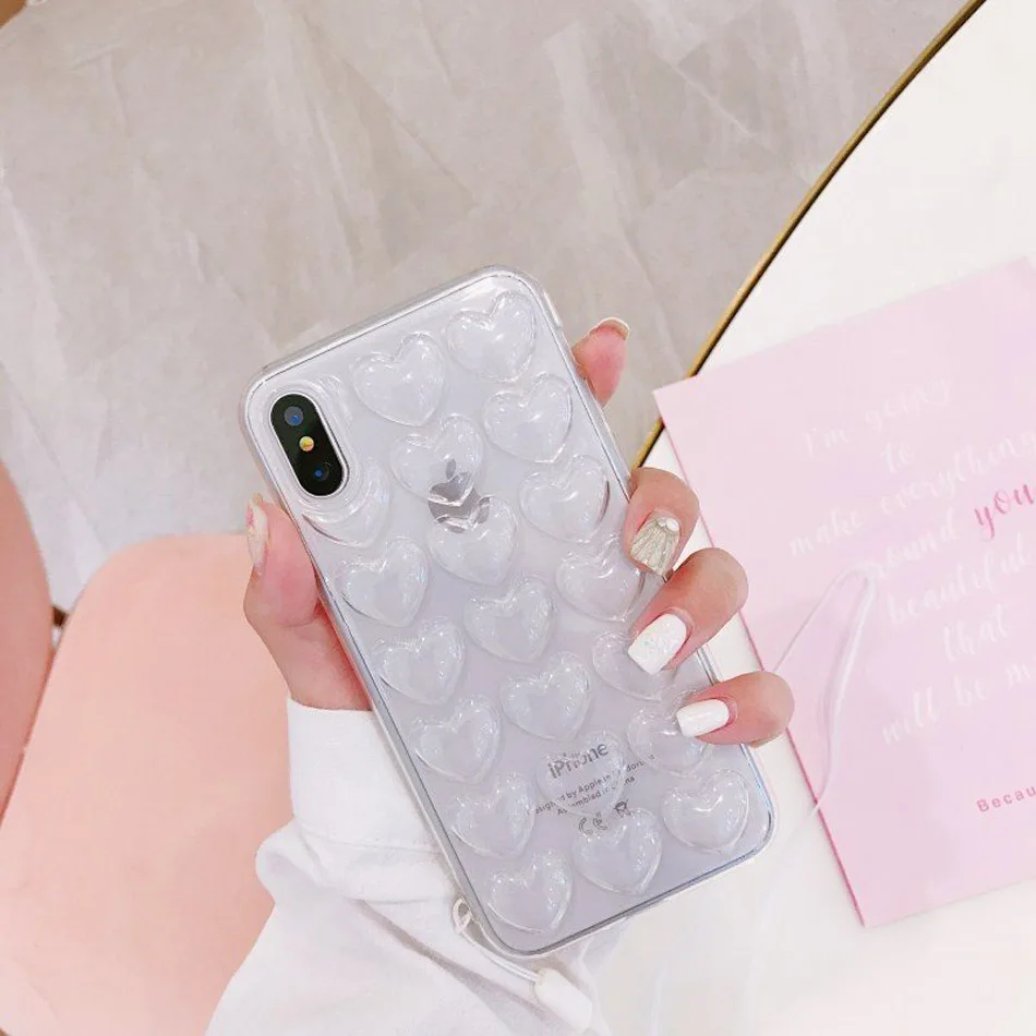 Moskado 3D Love Heart чехол для телефона для iPhone 11 7 6s Plus мультяшный Модный чехол с ремешком для iPhone X XS Max XR мягкий чехол