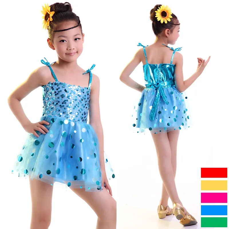 

Children Latin Ballroom Dance Dress Girl Dance Costume Girls' collective performance clothes Girls dance clothes wholesale