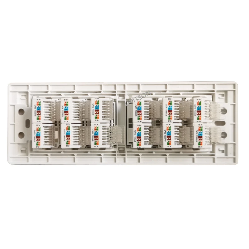 12 портов CAT5E CAT 6 RJ45 Ethernet LAN настенная панель 118 Тип интернет лицевая