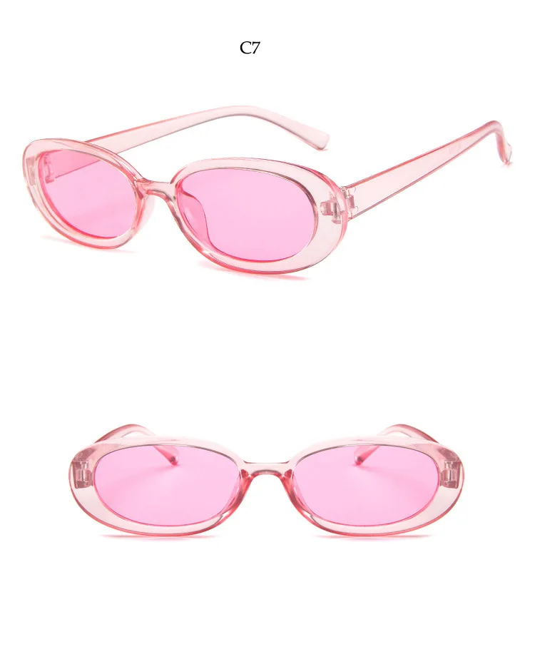 Прозрачные коричневые женские очки винтажные маленькие овальные солнцезащитные очки дамские дизайнерские брендовые роскошные мужские очки для вождения 90s милые очки