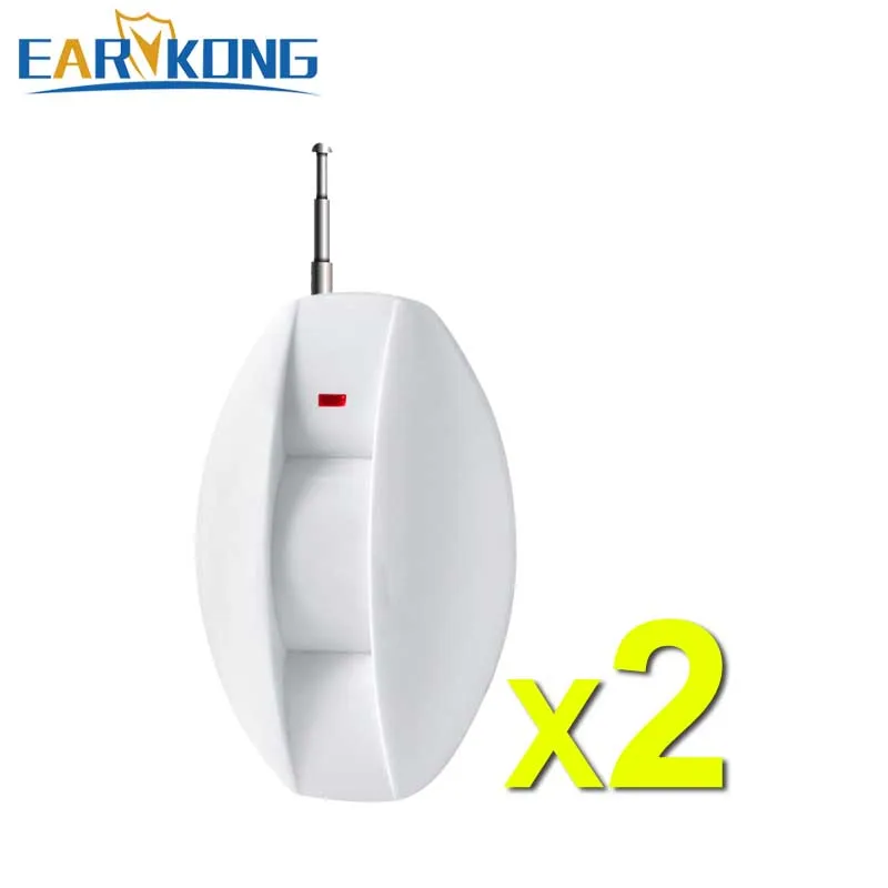 2 Pieces Wireless Curtain Motion Detector Window Infrared PIR Sensor