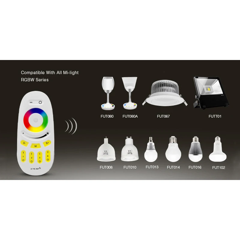 Mi светильник 2,4G 4-Zone FUT096 RGB RGBW светодиодный контроллер Кнопка/сенсорный RF беспроводной пульт дистанционного управления для Mi светильник светодиодный светильник