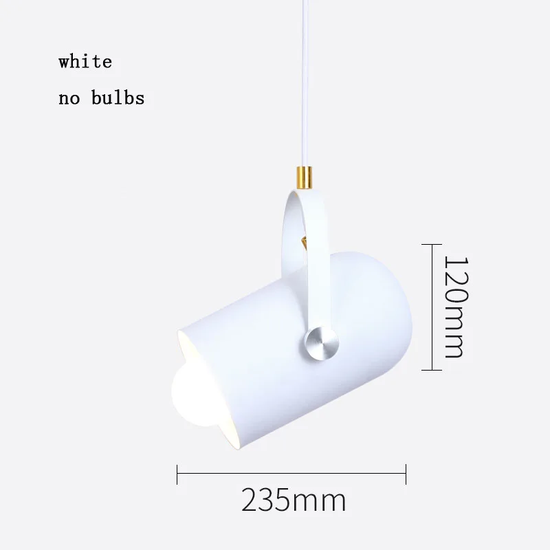 Подвесные светильники современный подвесной висячий светильник лампа красочный Скандинавский дизайн столовая кафе кухонные приспособления для промышленного освещения - Цвет корпуса: white