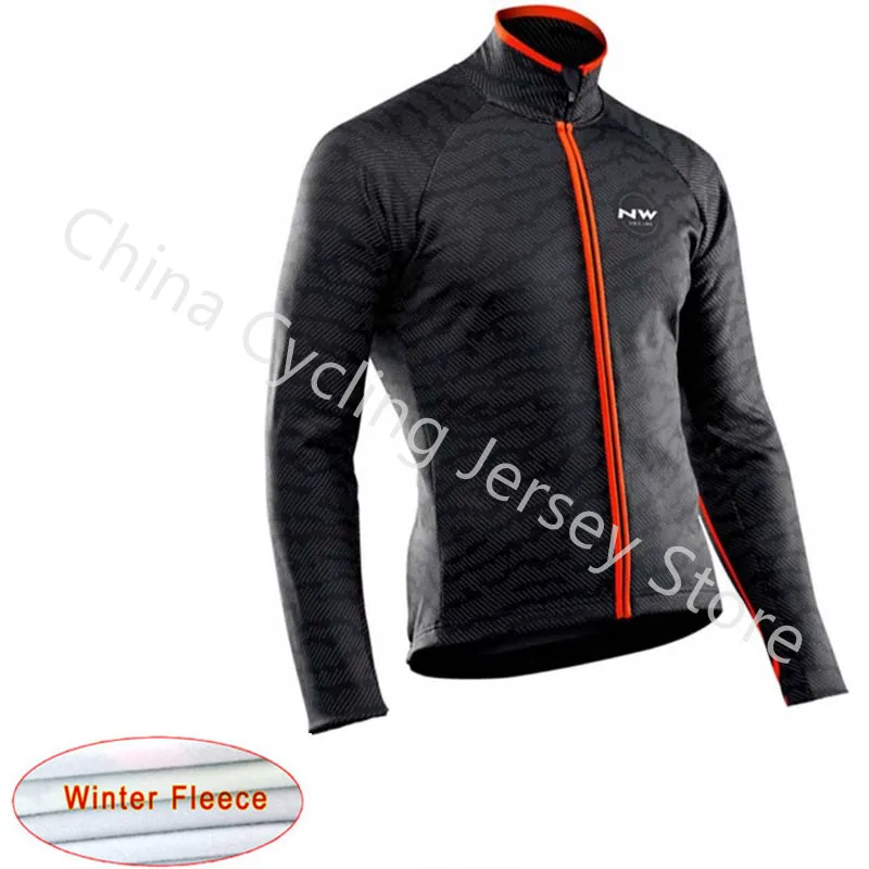 

NW winter long sleeve Thermal Fleece Racing bicycle Mountain MTB Pro team cycling jersey Bike Clothing Ropa Ciclismo Hombre A06