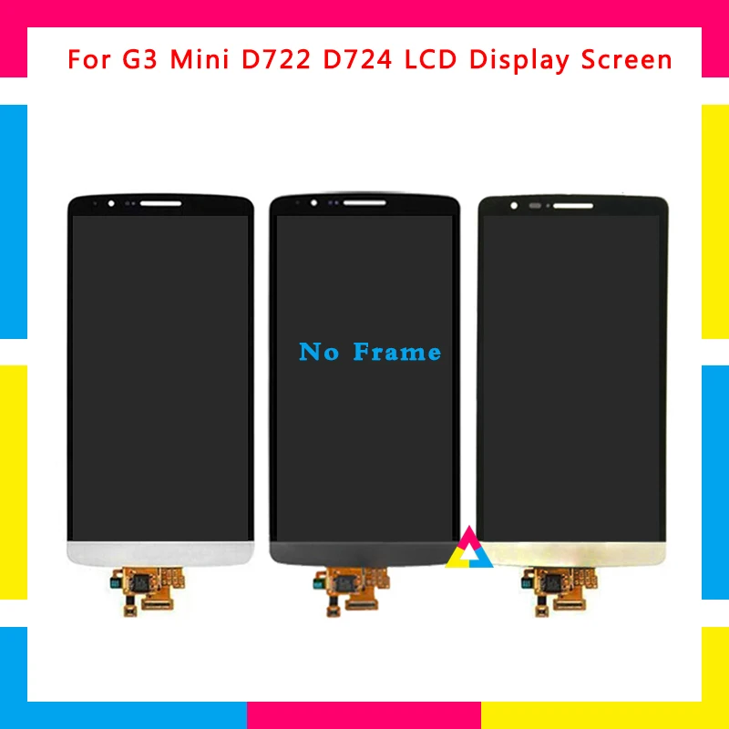 

5pcs LCD Display Screen With Touch Screen Digitizer Assembly For LG G3 mini D722 D724 Black White Gold DHL