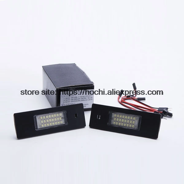 

HochiTech 2Pcs High Quality Error Free LED License Plate Light WHITE for BMW E63 E64 E81 E87 E85 E86 License Plate Light