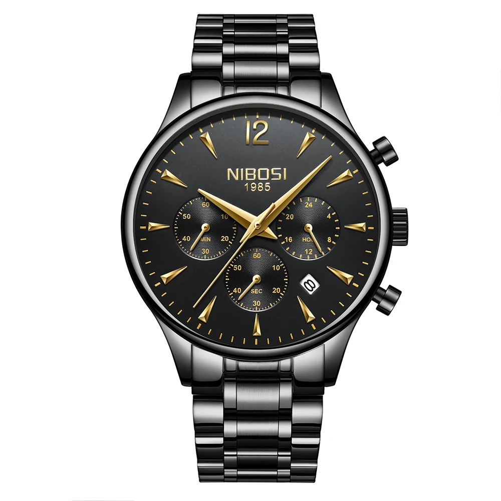 

NIBOSI Watches For Men Luxury Waterproof Chronograph Watch Relogio Masculino Fashion Quartz Wrist Watch Man Clock