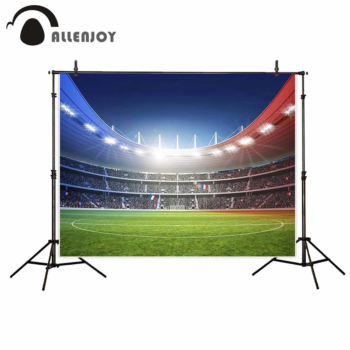 

Allenjoy Vinyl material photography Blue Red French Football Stadium photography backdrops camera fotografica photo studio props