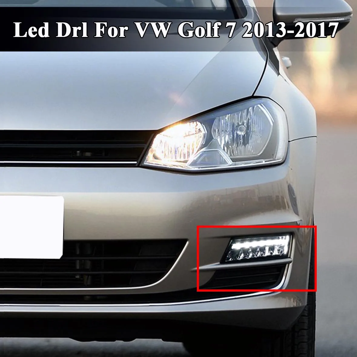 1 пара 2 Стиль светодиодный 12В дневные ходовые огни для VW Golf 7 MK7 2013 дневного света противотуманная фара Вождение фары для укладки волос