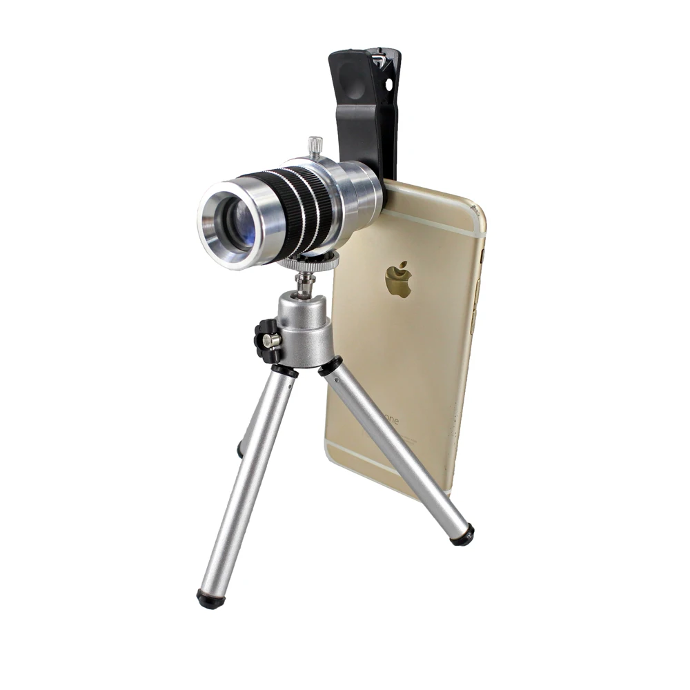 

Universal Clip-on 8x Optical Zoom HD Telescope Camera Lens For Cell Phone iPhone Outdoor Tools