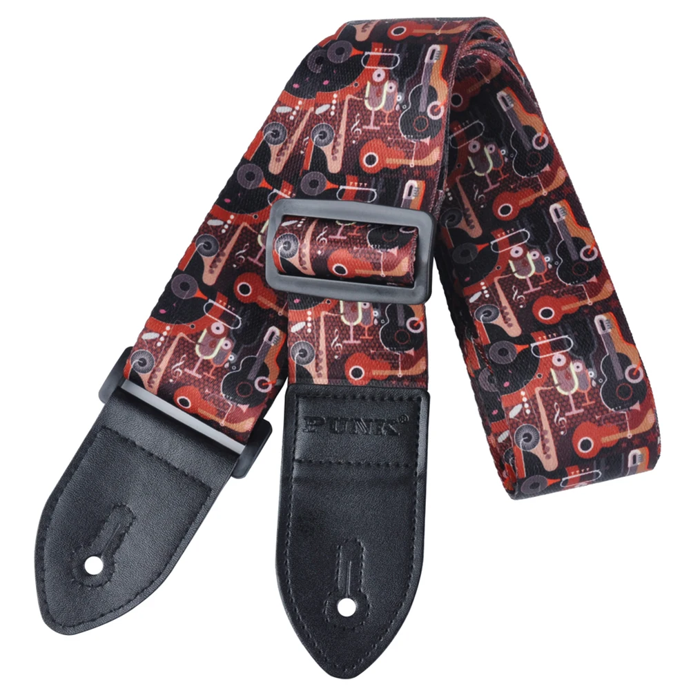 PUNK Polyester painted guitar strap folk guitar / acoustic guitar strap