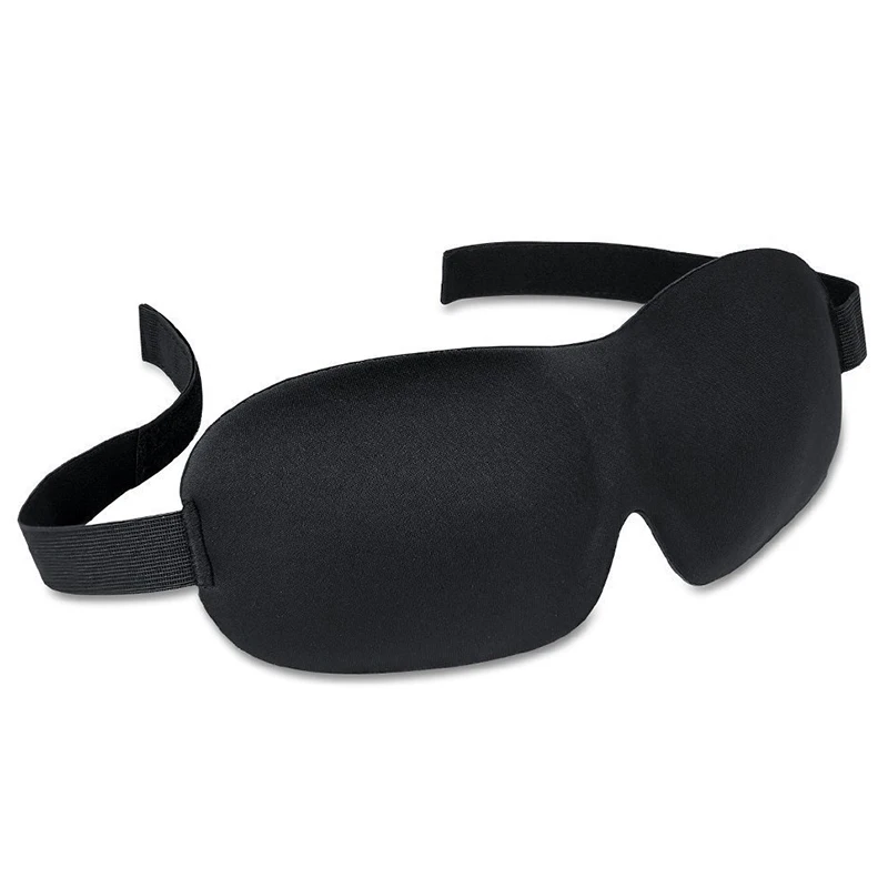 Черная однотонная маска для глаз, маска для сна, повязка на глаза, чехол для глаз, дорожный инструмент для отдыха и сна