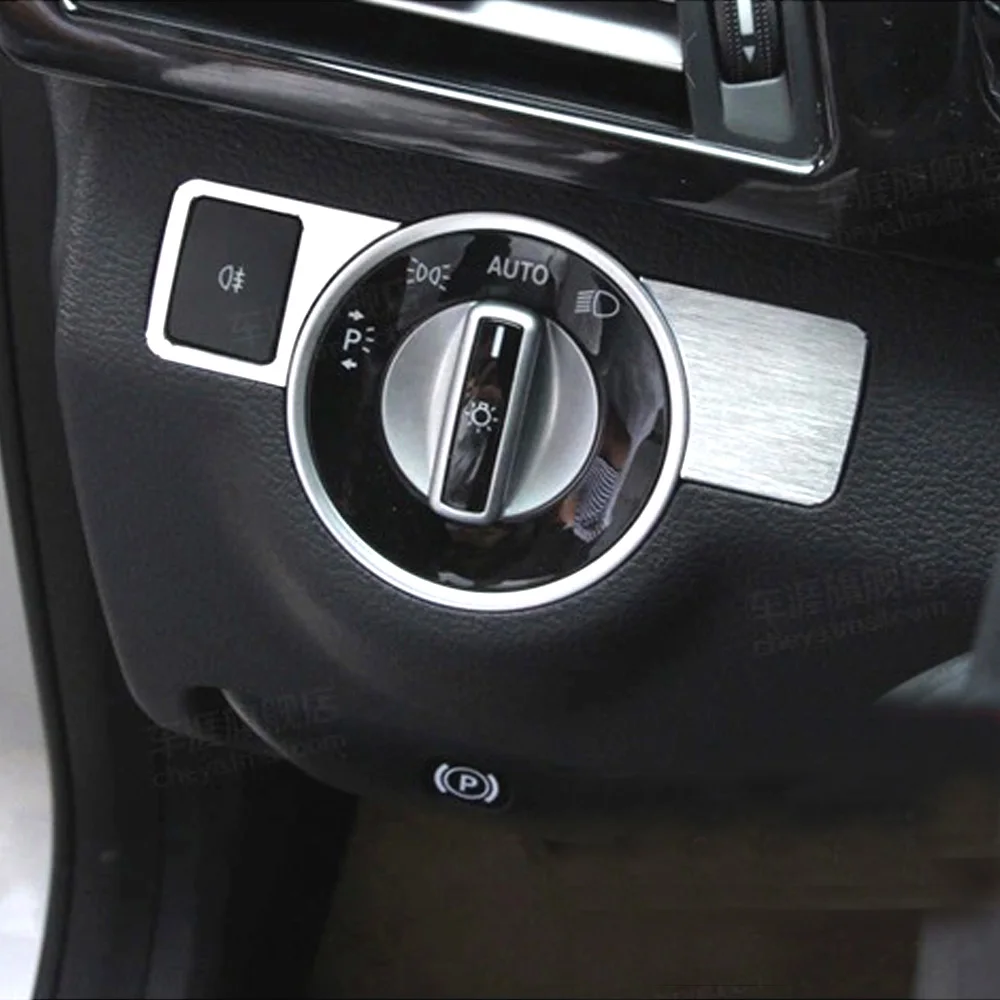 

Chrome Front Head Light Switch Cover Trim Sticker for Mercedes Benz A B C E Class GLK GL ML CLS Styling Car Interior Accessory