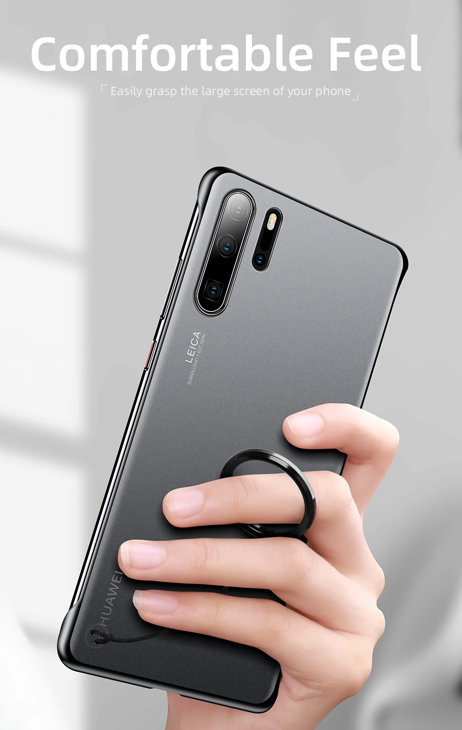 IHaitun роскошный безборный чехол для телефона huawei P30 Pro P20 Чехлы тонкий прозрачный задняя крышка для huawei P20 mate 20 P 30 Pro P 20 ремешки кольца