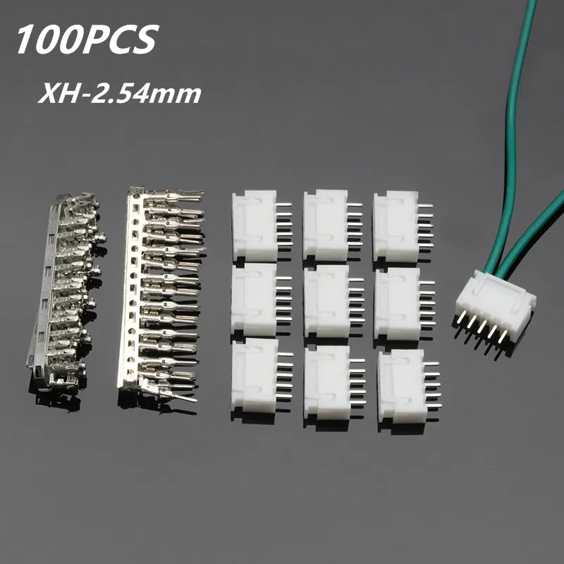 100PCS 4P 2.54mm Jumper Wire Cable Housing Female Pin Connector VQ