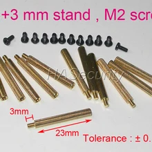 23+ 3 мм(12 шт.) латунь Стенд/скобка/бочка с M2-4mm винт для камеры безопасности печатной Установка модуля сборки