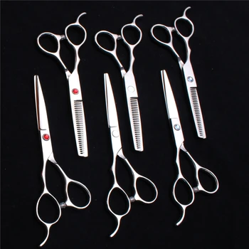 

1Pair/2Pcs 6.0'' Japan Silver Hairdressing Cutting Shears Thinning Scissors DIY Professional Left-Hand Human Hair Scissors C8000