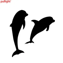 14.4*15CM Double Dolphin Vinyl Car Stickers Cute Cartoon Fish Window Decorative Decal Car Accessories 14.4*15CM Double Dolphin Vinyl Car Stickers Cute Cartoon Fish Window Decorative Decal Car Accessories
