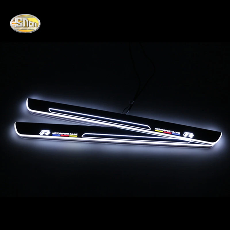 

SNCN LED door sill for Volkswagen Vw Golf 7 Golf7 2014 2015 2016 Led moving lights door scuff plate outside door welcome pedal