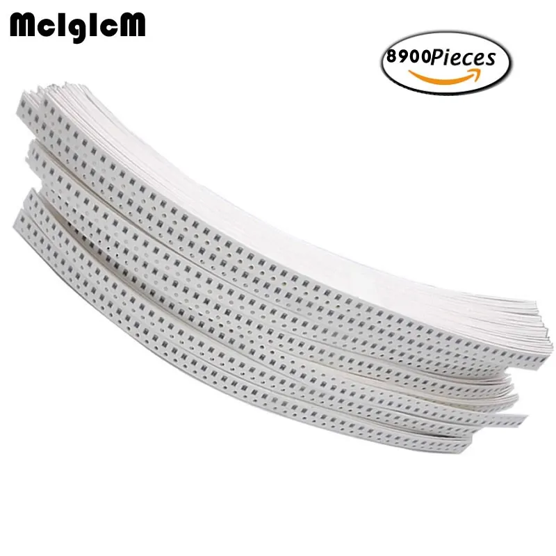 MCIGICM 200 шт. SMD exclusion 0402 массив 8P4R 2*4P сетевая резисторная матрица 0 Ом~ 910 Ом, 1K Ом~ 910K Ом