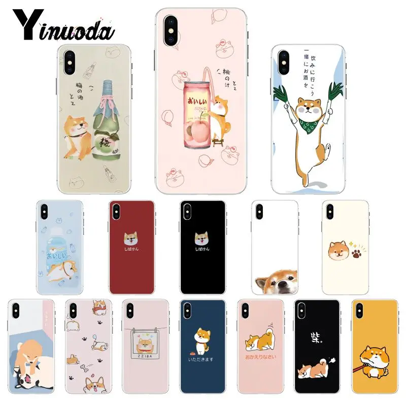Yinuoda Модный милый мультфильм Шиба ину собака шаблон ТПУ мягкий чехол для телефона