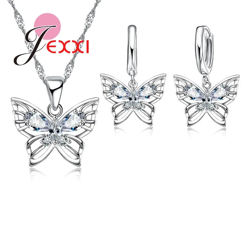 Женский комплект из колье и серёг серебра 925 пробы|jewelry sets|jewelry sets weddingset women |