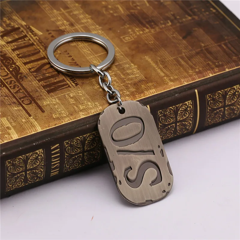 

H&F Anime Series Gangsta Keychain Gina Paulklee Twilight A/O S/5 S/0 Nico Logo Cosplay Mercenary Dog Tag Two Pendant Keyring