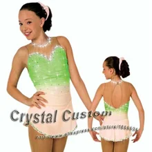 Профессиональные индивидуальные платья для катания на коньках для девочек с спандексом изящное Новое Брендовое соревнование в катании на коньках платье DR2633