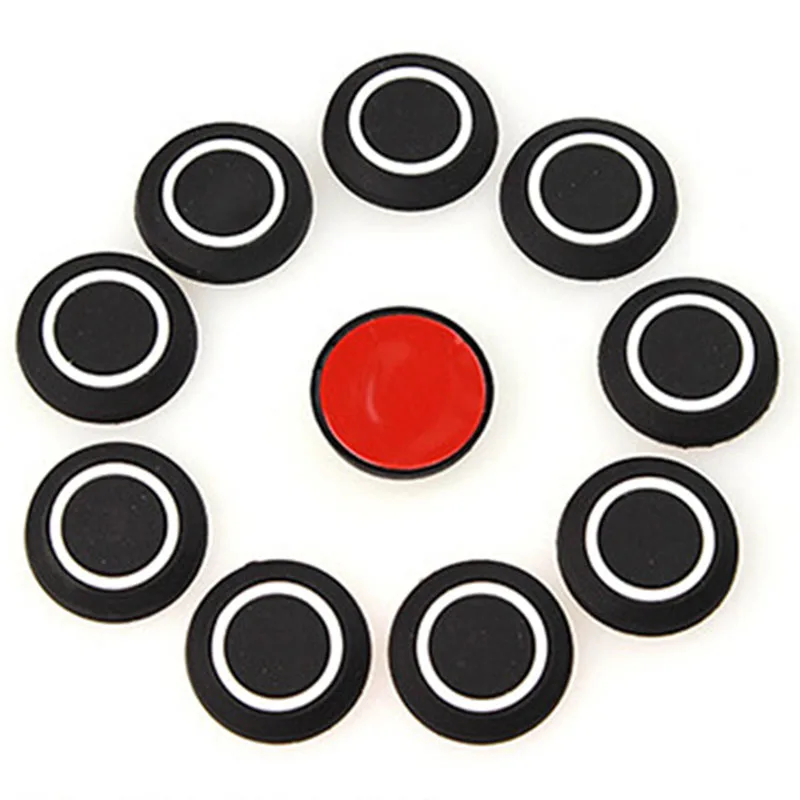 JX-LCLYL 10pcs Car Body Bumper Anti Scratch Dummy Sonar Cap Guard Protector Black