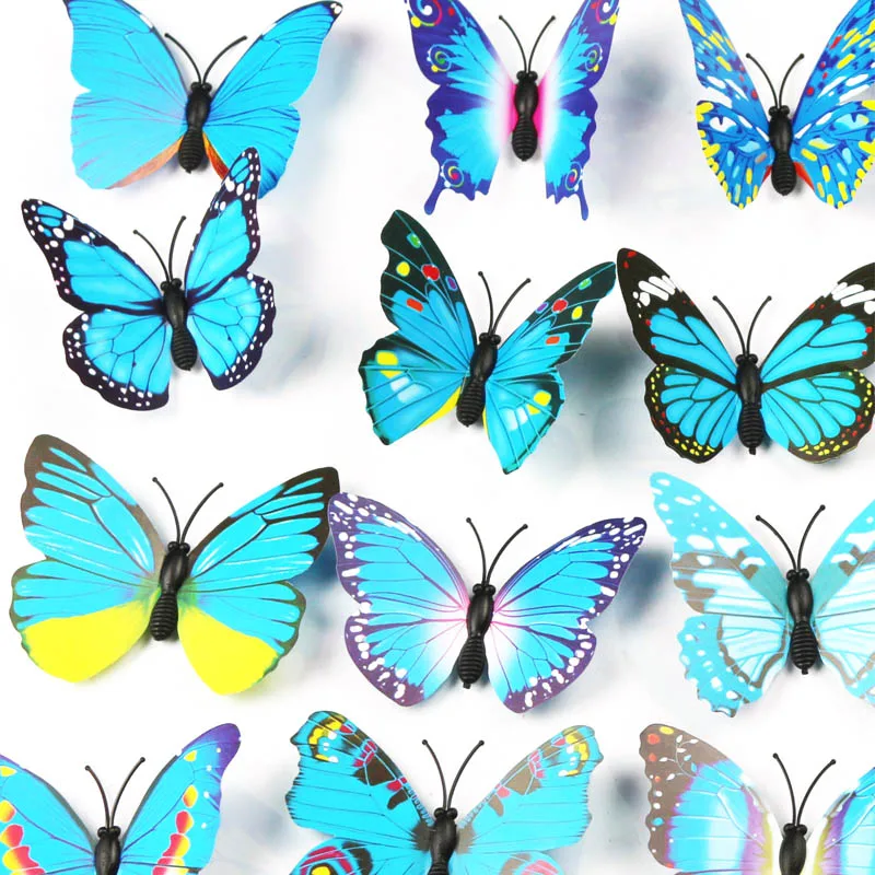3D Butterfly Wall Decor Artificial Insect Decorative Stickers Home Colorful Bathroom Sticker Decal | Дом и сад