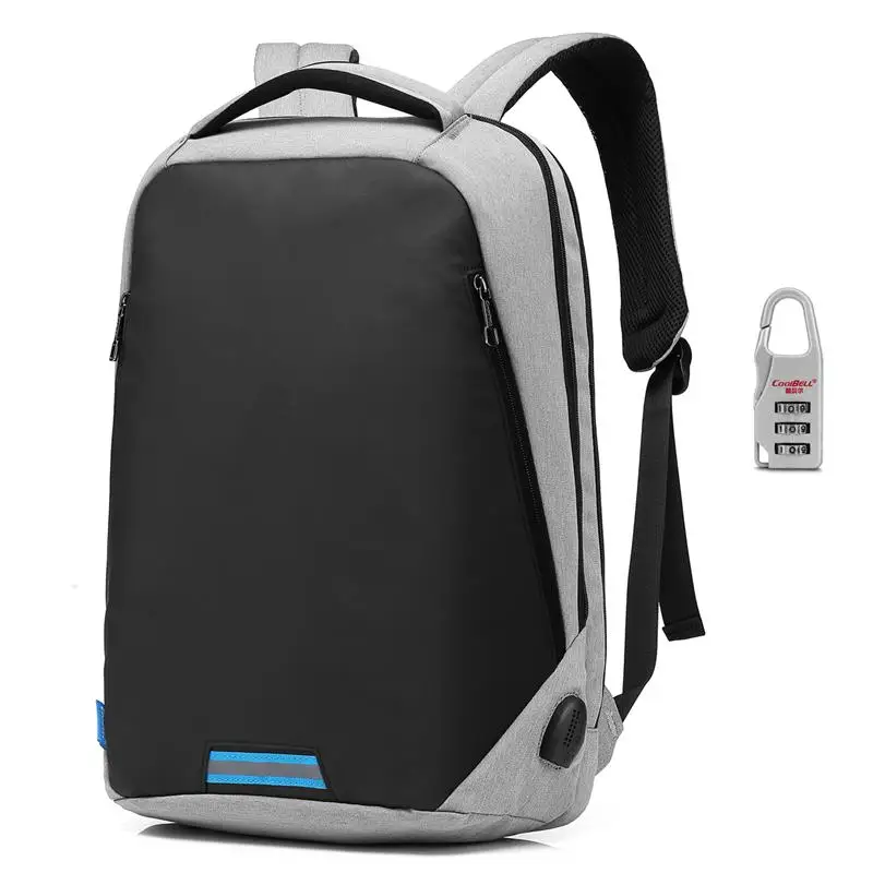 

15.6 Inch Laptop Backpack Anti-theft Travel Backpacks Water-resistant Bags With USB Port Charging Port Rucksack For Men Women
