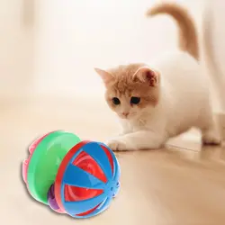 Pet игрушечная штанга Форма прокатки звоночек в шарике звук собака Кот интерактивный для щенков красочный