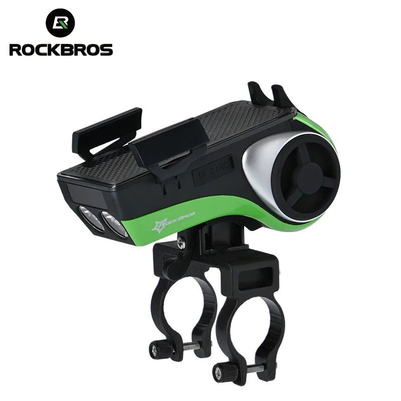 ROCKBROS, водонепроницаемый держатель для телефона на велосипед, Bluetooth, аудио, MP3 плеер, динамик, 4400 мА/ч, внешний аккумулятор, велосипедное кольцо, звонок, велосипедный светильник