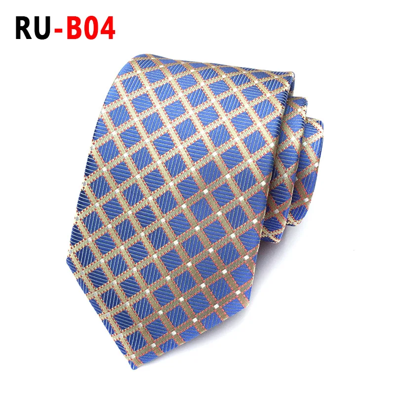 RU-B04 67 цветов, шелковый галстук для мужчин, жаккардовый, 8 см, Модный Цветочный галстук, деловой галстук для свадебной вечеринки, галстук, подарок для Него - Цвет: RU-B04