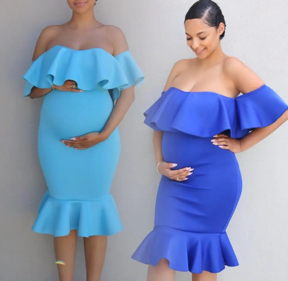 Летние платья с открытыми плечами и оборками для беременных; платья для беременных; реквизит для фотосессии; платья для беременных; платья для фотосессии