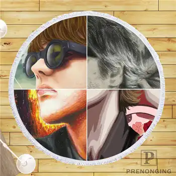 

Custom DIY Customized Microfiber Fabric gerard-way (1) Round Beach Blanket Towel Printed on Demand 150cm #19-01-28-3-102