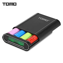 Томо T4 Smart Мощность Зарядное устройство C4 X 18650 литий-ионный Батарея 5 V 2A Мощность bank Дело Портативный DIY Мощность банка Box Зарядное устройство для 18650 Батарея