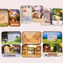 IIE создать кукольный дом мебель коробка театр DIY модель миниатюры деревянный кукольный домик подруге подарок на день рождения игрушки для детей