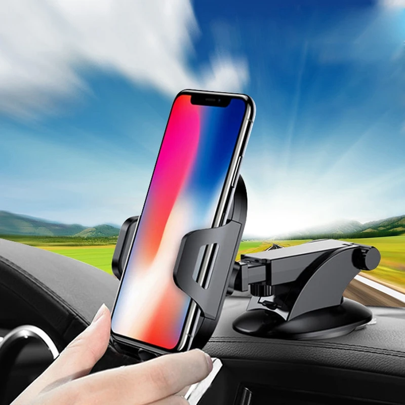 

Car multi-function long rod telescopic sucker carbon fiber gravity mobile phone bracket