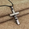 Chaude Punk Anime Note de mort en métal collier croix livre pendentif en cuir chaîne Cosplay femmes hommes accessoires tour de cou bijoux cadeau 50cm ► Photo 3/6